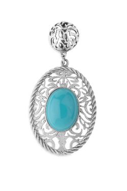 Pendientes Drama WE253X Pendientes Plata de Palo mujer de plata 925 y turquesas cierre presión de seguridad