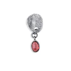 Pendientes Grandesa WE243X PLATA DE PALO de mujer en plata 1ªley 925 tipo lágrima y piedra granate colgando