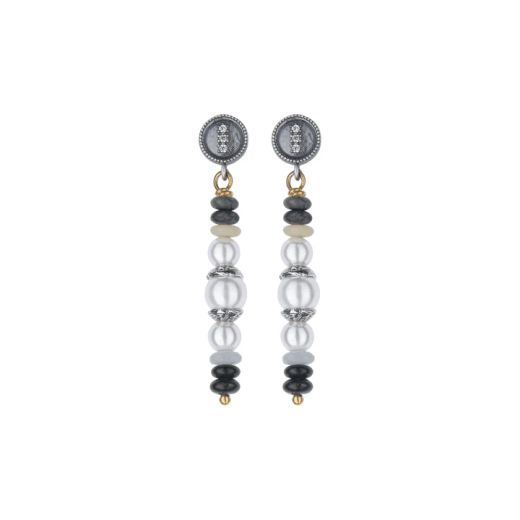 Pendientes PLATA DE PALO de Mujer modelo Amara de plata y jade verde