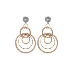WE312X Pendientes Plata de Palo mujer Bantayan de plata y bronce
