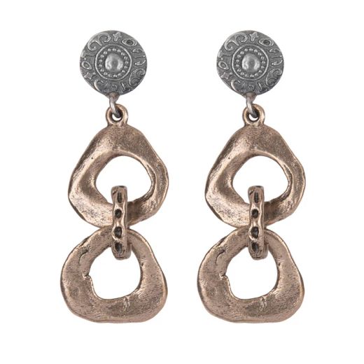 WE270X Pendientes Plata de Palo para Mujer modelo Kurogishi de bronce y plata 925