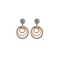WE311X Pendientes Plata de Palo Mujer Palawan Pendientes de Aros de Bronce con Plata 925 Estilo delicado, versátil y contemporáneo
