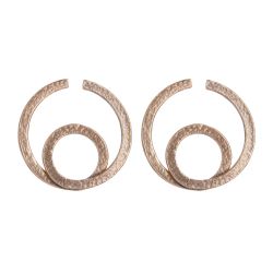 WE272X Pendientes Plata de Palo Mujer colección Zenchi aros de bronce cierre presión