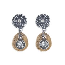 WE117X Pendientes PLATA DE PALO de mujer piedra Circonita