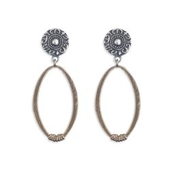 WE114X Pendientes mujer Plata de Palo discretos y elegantes