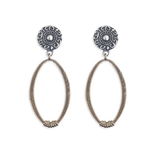 WE114X Pendientes mujer Plata de Palo discretos y elegantes