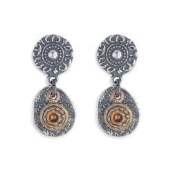WE118X Pendientes modernos de mujer PLATA DE PALO