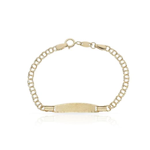 PU506 Pulsera esclava infantil oro 18k ideal para bebés con placa para personalizar