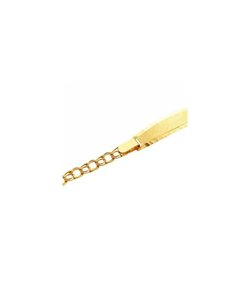 PU506 Pulsera esclava infantil oro 18k ideal para bebés con placa para personalizar