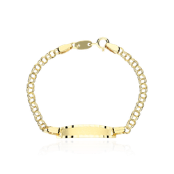 PU506 Pulsera esclava infantil oro 18k ideal para bebés con placa para personalizar