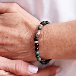 BB054X Pulsera PLATA DE PALO unisex Bolas colección Circulus detalles en bronce vintage