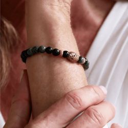 BB054X Pulsera PLATA DE PALO unisex Bolas colección Circulus detalles en bronce vintage