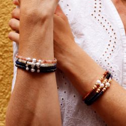 Pulsera PLATA DE PALO de mujer colección Cresida adornada con perlas
