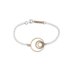 WB660X Pulsera Plata de Palo Mujer Palawan de Cadena de Plata 925 y Aros de Bronce Estilo delicado, versátil y contemporáneo