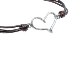 WB578X Pulsera PLATA DE PALO Mujer Zoco de Plata 925 y Cuero