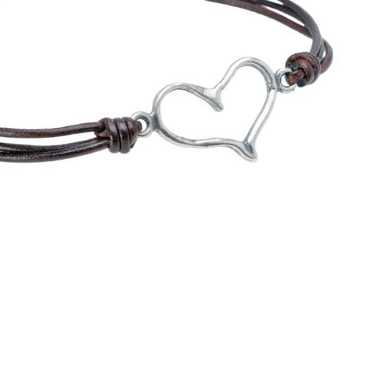 WB578X Pulsera PLATA DE PALO Mujer Zoco de Plata 925 y Cuero