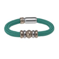 Pulsera PLATA DE PALO Nylon naranja moderna y elegante modelo Malva