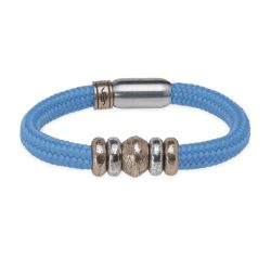 Pulsera Plata de Palo de Nylon negro modelo Trópico elegancia atemporal