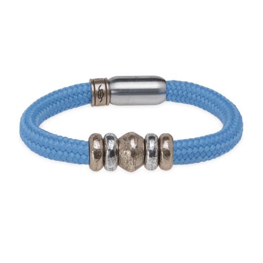 Pulsera Plata de Palo de Nylon negro modelo Trópico elegancia atemporal