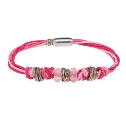 Pulsera PLATA DE PALO mujer de Nylon Vibrante elegante con un brillo sutil