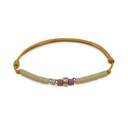 Pulsera PLATA DE PALO ajustable de nylon color mostaza Referencia BB051M ideal para el uso diario distinguida y elegante