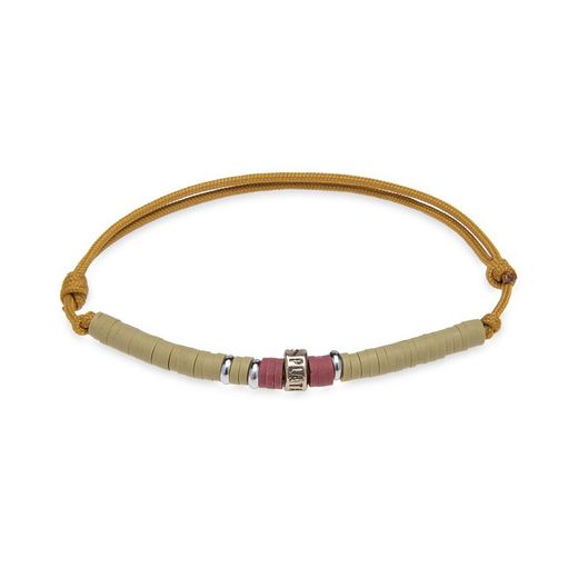 Pulsera PLATA DE PALO ajustable de nylon color mostaza Referencia BB051M ideal para el uso diario distinguida y elegante