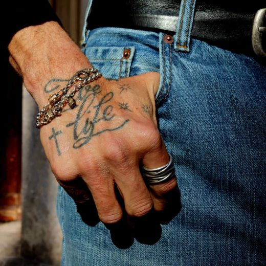 SB218X Pulsera PLATA DE PALO Calavera Harira en plata de ley 925 y bronce