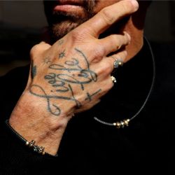 SB217X Pulsera Plata de Palo Calavera Rif en plata de ley, cuero y bronce