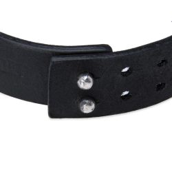 WB546X Pulsera Plata de Palo de cuero mujer colección Tetsu con círculo en plata de 1ª ley