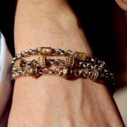 WB586X Pulsera Plata de Palo de Mujer modelo Zafir con plata 925 y bronce