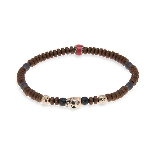 SB051B Pulsera Plata de Palo hombre calavera SKULL modelo KALIS