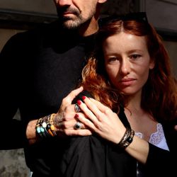 WB593X Pulsera Plata de Palo mujer Marrakech con Plata 925, bronce, cuero y textil cierre de garfio