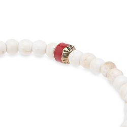 WB397B Pulsera Plata de Palo para mujer aros de nácar con turquesa elegante y moderna