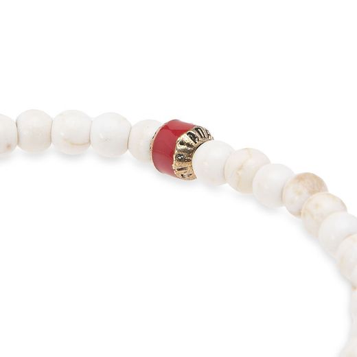 WB397B Pulsera Plata de Palo para mujer aros de nácar con turquesa elegante y moderna
