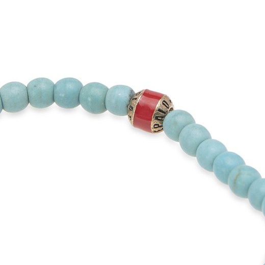 WB396B Pulsera PLATA DE PALO serie Vena para mujer con bolas de turquesa y lapislázuli
