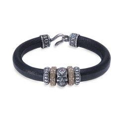 SB100X Pulsera PLATA DE PALO Skull SB100X de hombre calavera