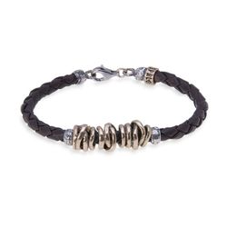MB134X Pulsera PLATADEPALO hombre bronce y plata de ley