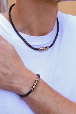 MB134X Pulsera PLATADEPALO hombre bronce y plata de ley