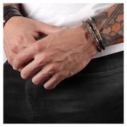SB056X Pulsera PLATADEPALO calavera Skull unisex