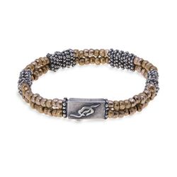 BB013A Pulsera PLATADEPALO unisex en plata y bronce