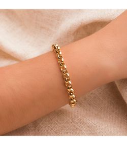 PU1219 Pulsera oro 18k unisex modelo Rolo con un diseño super elegante y estiloso