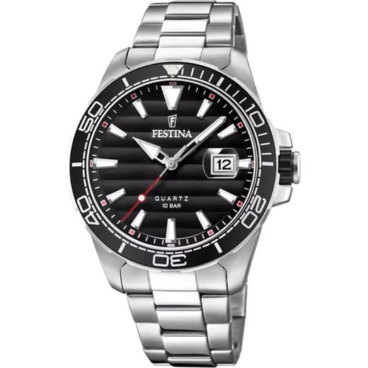 Reloj Festina F20360/2 negro de hombre correa de acero 316L