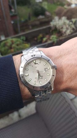 Reloj Orient Star hombre color de esfera blanco alpino RE-AU0502S00B DIVER 1964 SILVER automático