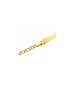 Ref,PU507 Pulsera no me olvides de Oro 18k niña o niño infantil personalizable con cadena húngara y placa
