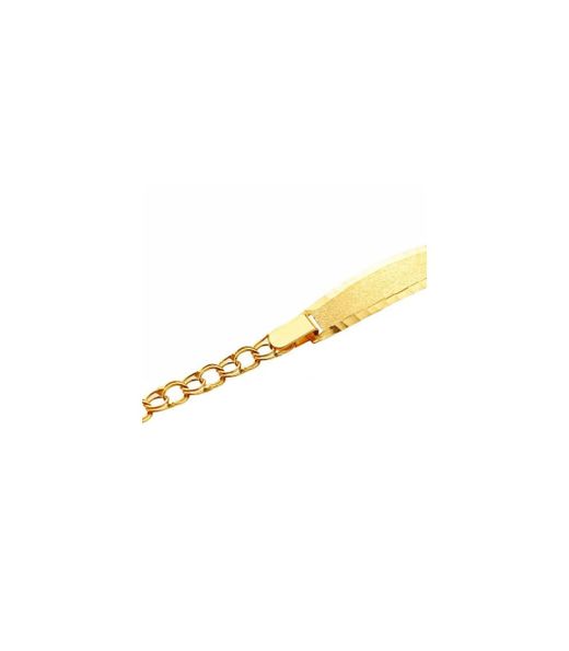 Ref,PU507 Pulsera no me olvides de Oro 18k niña o niño infantil personalizable con cadena húngara y placa