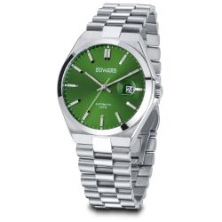D95432.03 Reloj DUWARD automático de hombre caja y armis acero inoxidable 316L esfera verde original y moderno