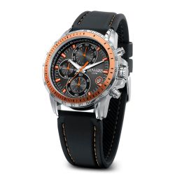 D85523.08 Reloj DUWARD de hombre caja acero inoxidable cronógrafo correa de silicona