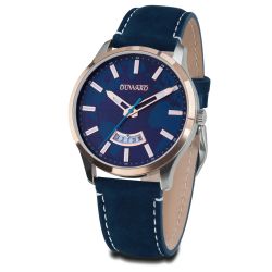 D85437.85 Reloj DUWARD de caballero caja acero bisel dorado esfera azul degrade