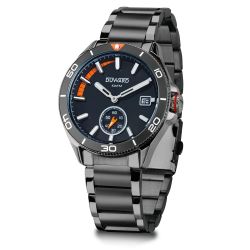 D95435.28 Reloj Duward de hombre acero IP negro esfera negra y naranja 100 metros  (10ATM)