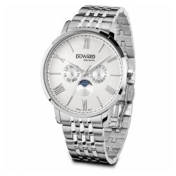D95708.01 Reloj DUWARD de Hombre acero inoxidable 316L movimieto suizo (Swiss Made) y fase lunar 5 Atm